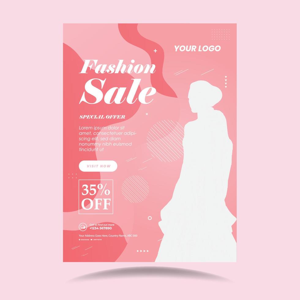 Colorful design fashion poster and flyer vector