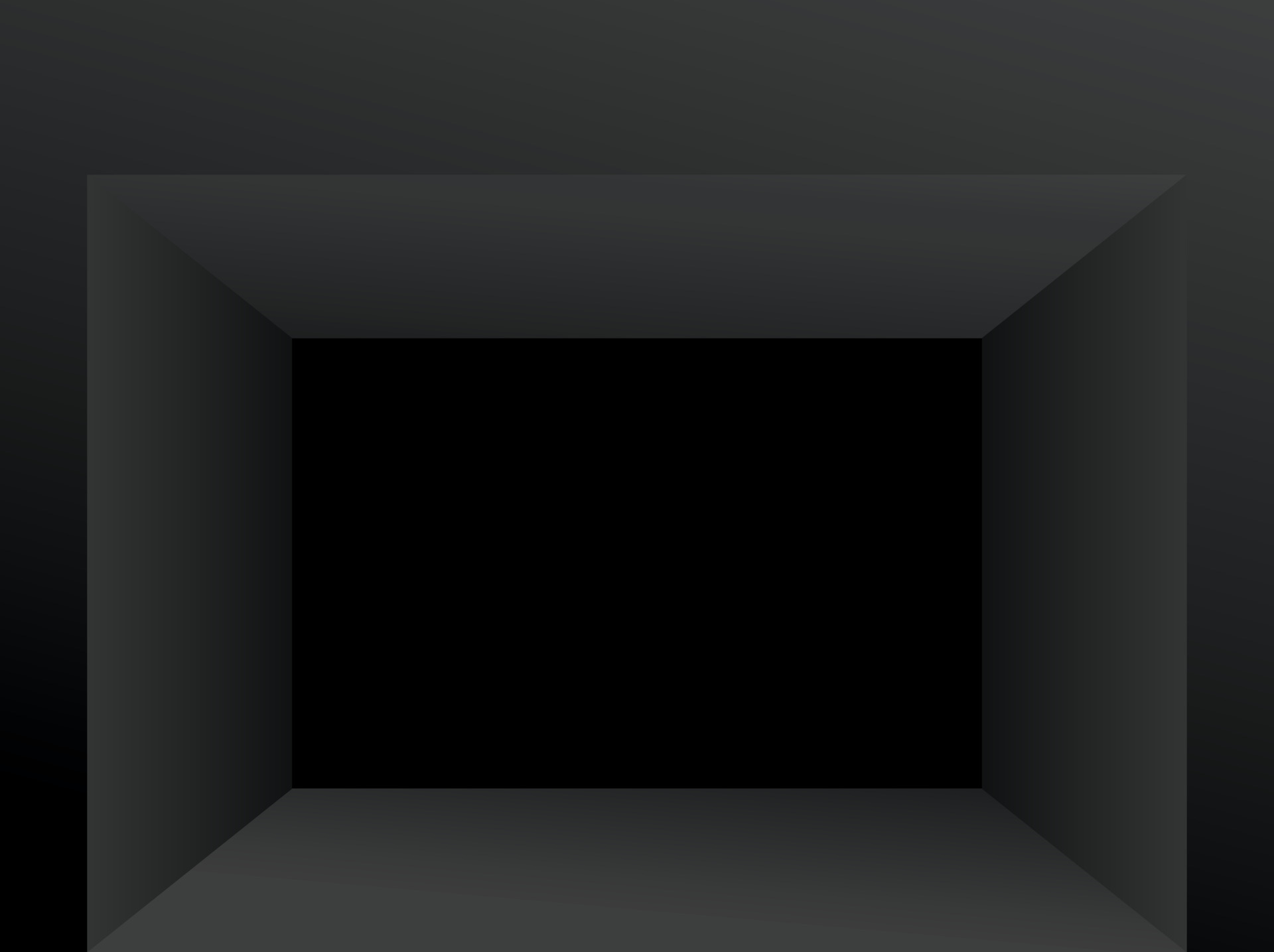 modern black color window display box background 3d illustration vector