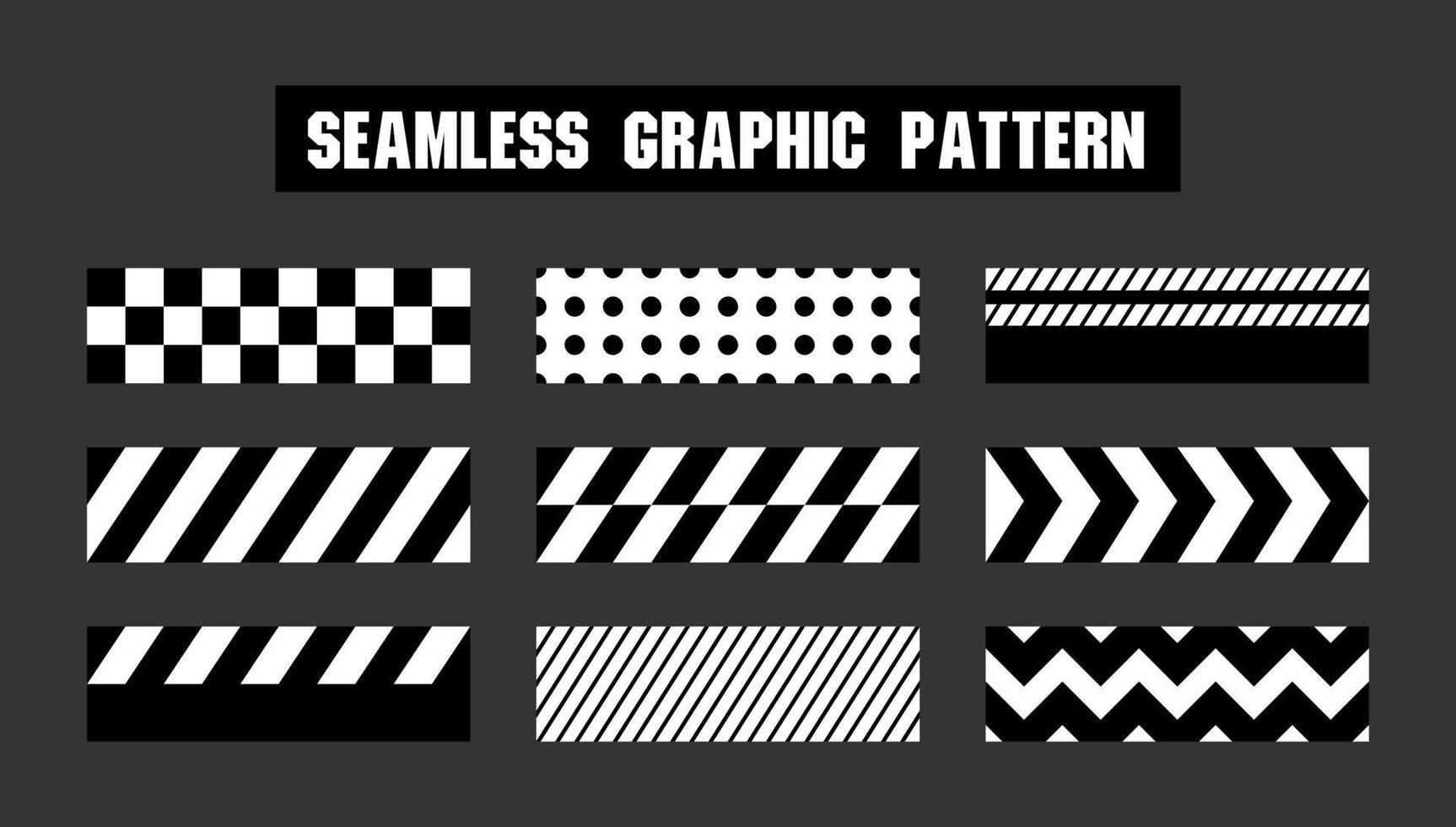 cool street style black and white seamless vector graphic pattern