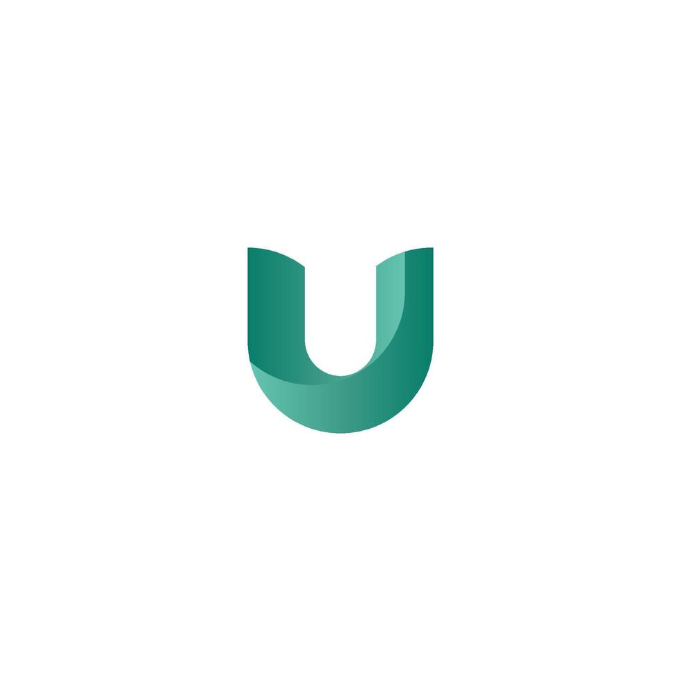 letter u logo design illustration style vector