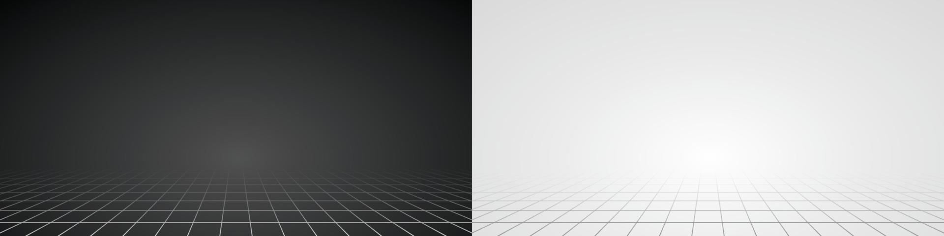 grid pattern floor on black and white background illustration vector for putting your object