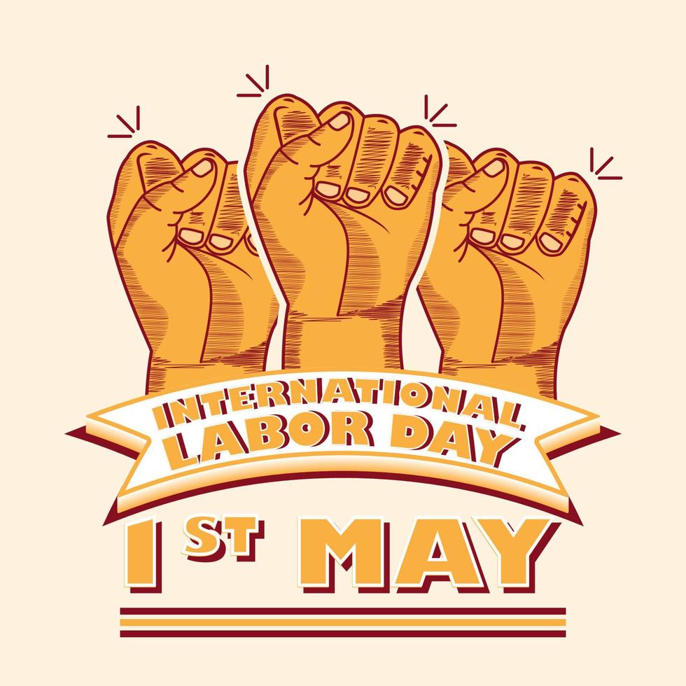 May day social media post design for celebrating international labor day for workers and employee empowerment vector