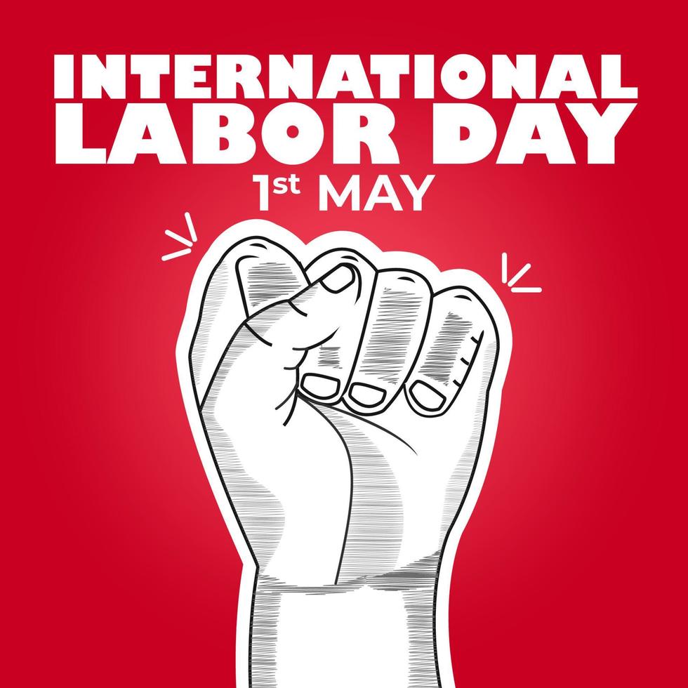 May day social media post design for celebrating international labor day for workers and employee empowerment vector