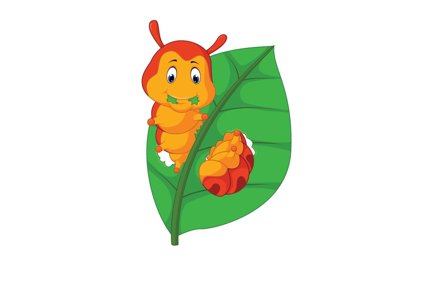Cute caterpillar cartoon vector