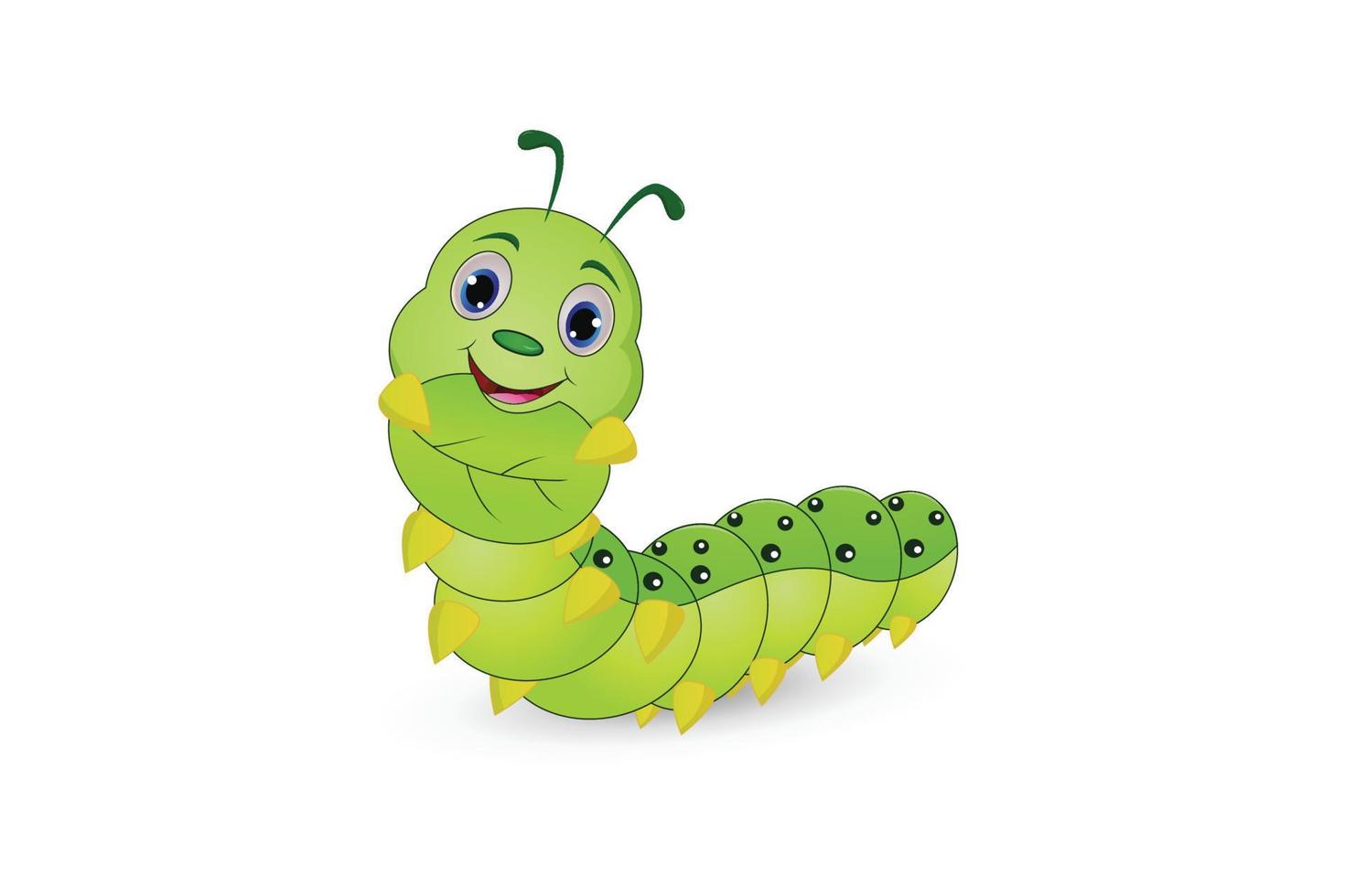 Cute caterpillar illustration vector