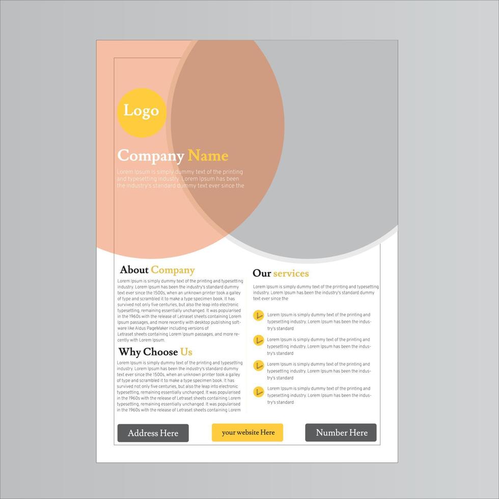 corporate Business flyer design template vector