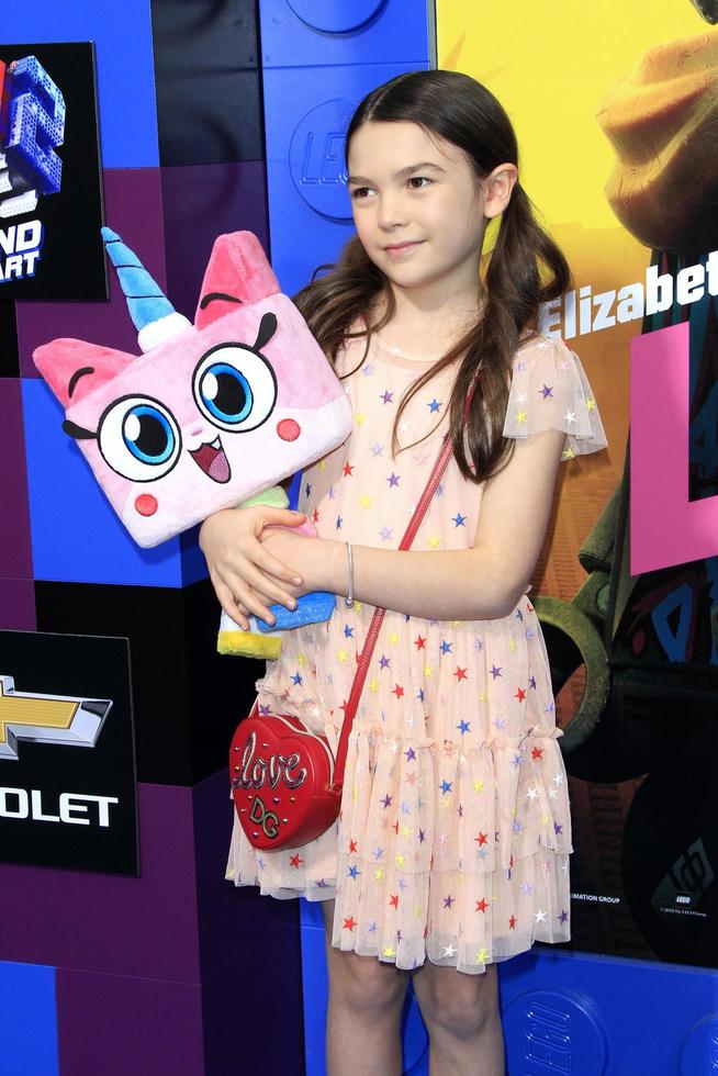 los angeles 2 de febrero - brooklynn prince at the lego movie 2 - estreno de la segunda parte en el teatro del pueblo el 2 de febrero de 2019 en westwood, ca foto