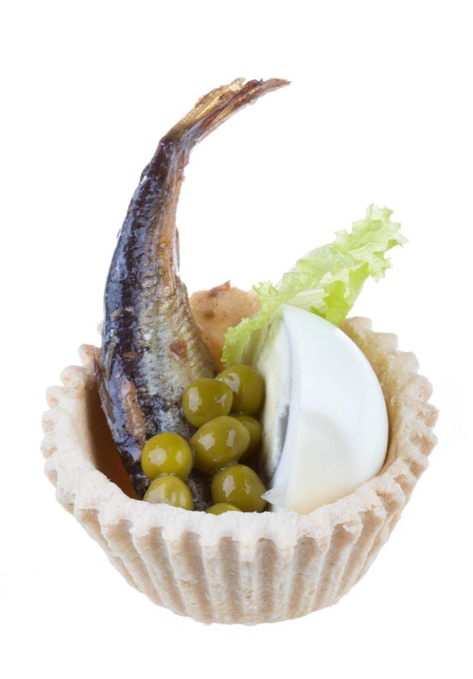 Canape mix on white photo