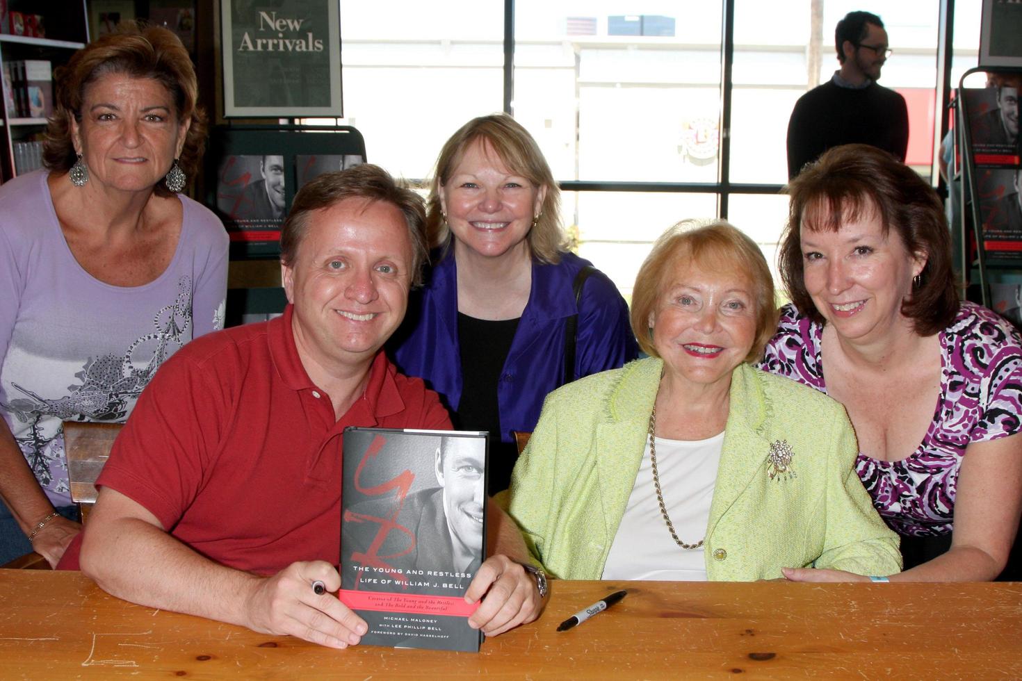 LOS ANGELES, JUL 8 - Back Row - Toni Veltri, Debby OConnor, Kathie Gunn Second Row - Michael Maloney, Lee Phillip Bell at the William J. Bell Biography Booksigning at Barnes and Noble on July 8, 2012 in Costa Mesa, CA photo