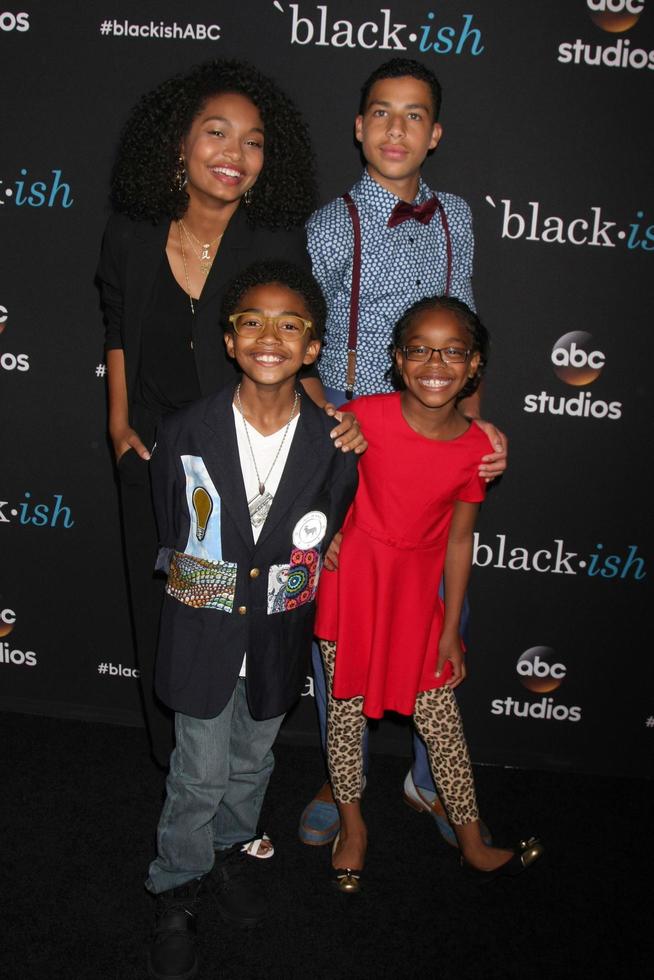 LOS ANGELES, FEB 17 - Yara Shahidi, Miles Brown, Marcus Scribner, Marsai Martin at the Black-ish ATAS event at the Silver Screen Theater at Pacific Design Center on April 17, 2015 in Los Angeles, CA photo