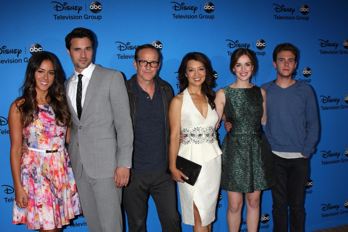 LOS ANGELES, AUG 4 - Chloe Bennet, Brett Dalton, Clark Gregg, Ming-Na Wen, Elizabeth Henstridge, Iain De Caestecker arrives at the ABC Summer 2013 TCA Party at the Beverly Hilton Hotel on August 4, 2013 in Beverly Hills, CA photo