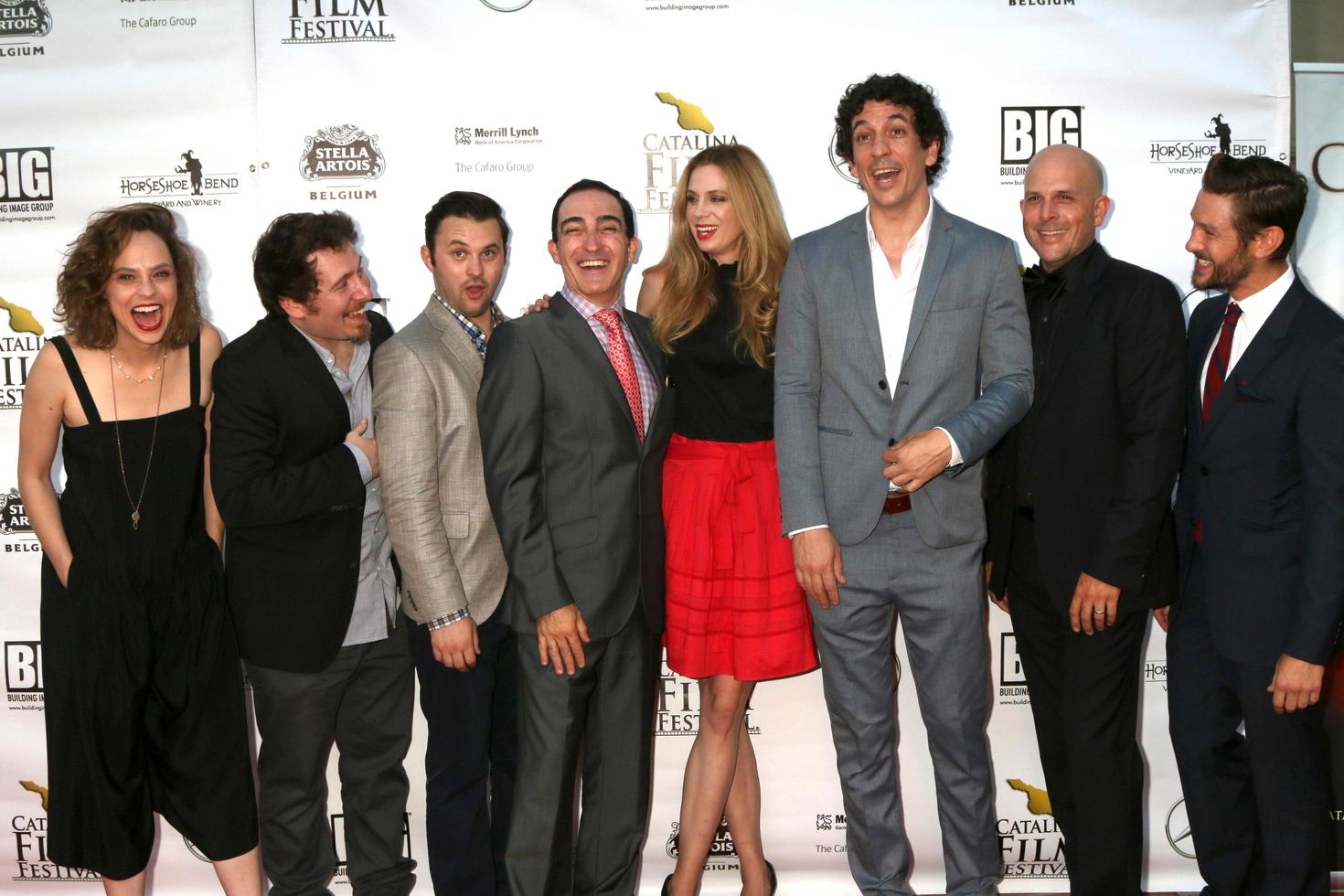 LOS ANGELES, SEP 30 - Fiona Dourif, Anthony CiBlasi, Patrick Fischler, Anne Dudek, Buz Wallick, Adam Barder, Mark Bemesderfer, Michael Graziadei at the Catalina Film Festival, Friday at the Casino on September 30, 2016 in Avalon, Catalina Island, CA photo