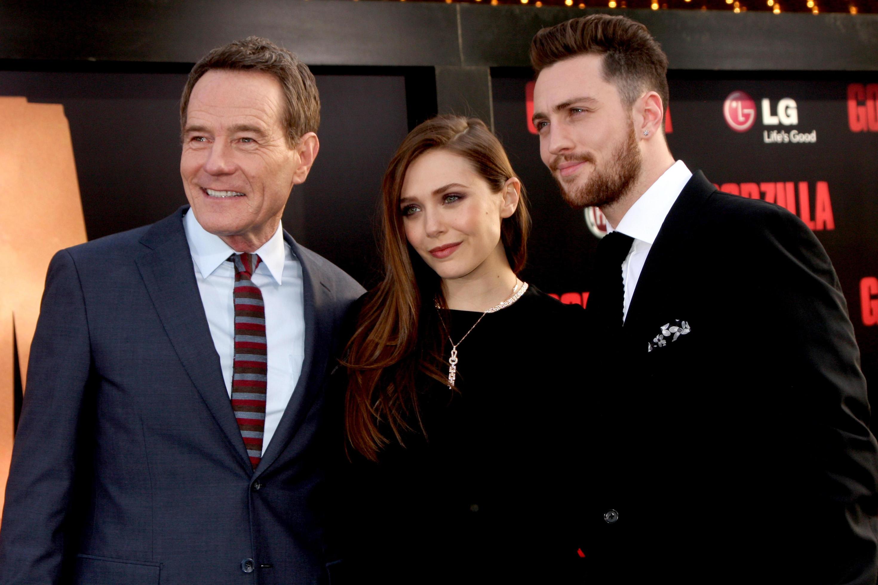 elizabeth olsen and aaron taylor johnson godzilla