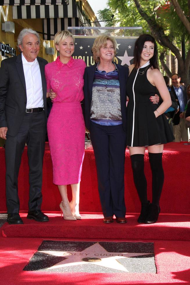 LOS ANGELES, OCT 29 -  Gary Cuoco, Kaley Cuoco, Layne Cuoco, Briana Cuoco at the Kaley Cuoco Honored With Star On The Hollywood Walk Of Fame at the Hollywood Blvd  on October 29, 2014 in Los Angeles, CA photo