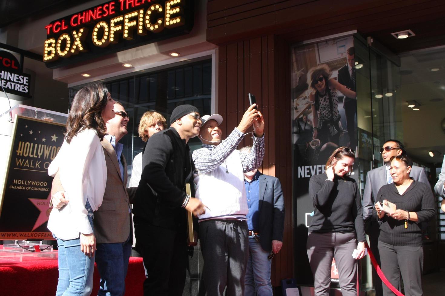 LOS ANGELES, JAN 21 -  Daniela Ruah, Chris O Donnell, Eric Christian Olsen, LL Cool J, Russell Simmons at the LL Cool J Hollywood Walk of Fame Ceremony at the Hollywood and Highland on January 21, 2016 in Los Angeles, CA photo
