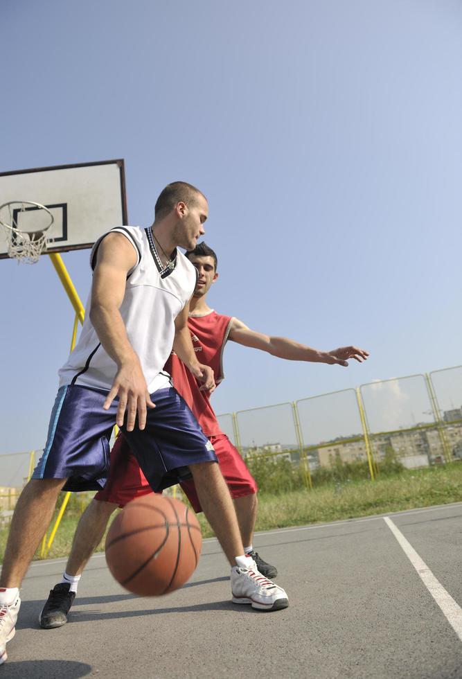 streetball  game at early morning photo