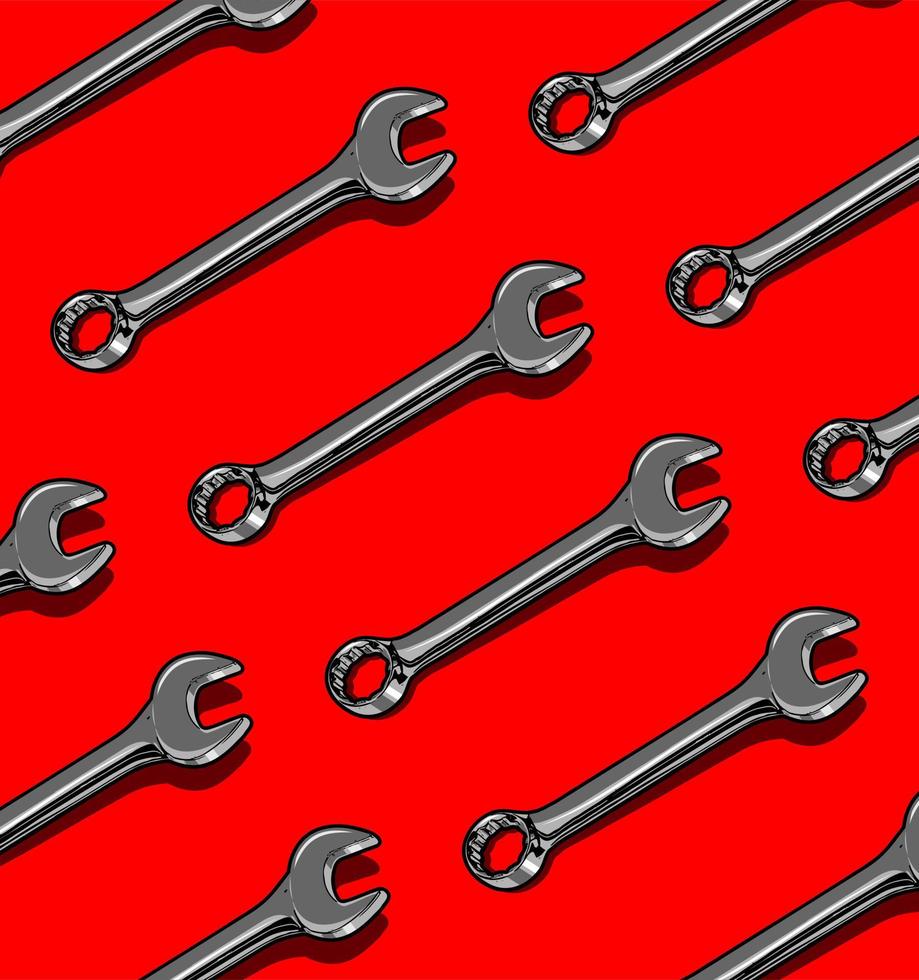 wrenches lined up vector