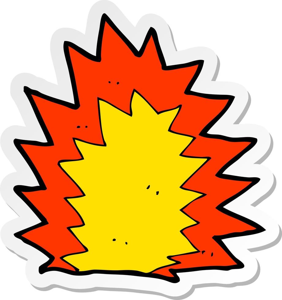 sticker of a cartoon explosion vector