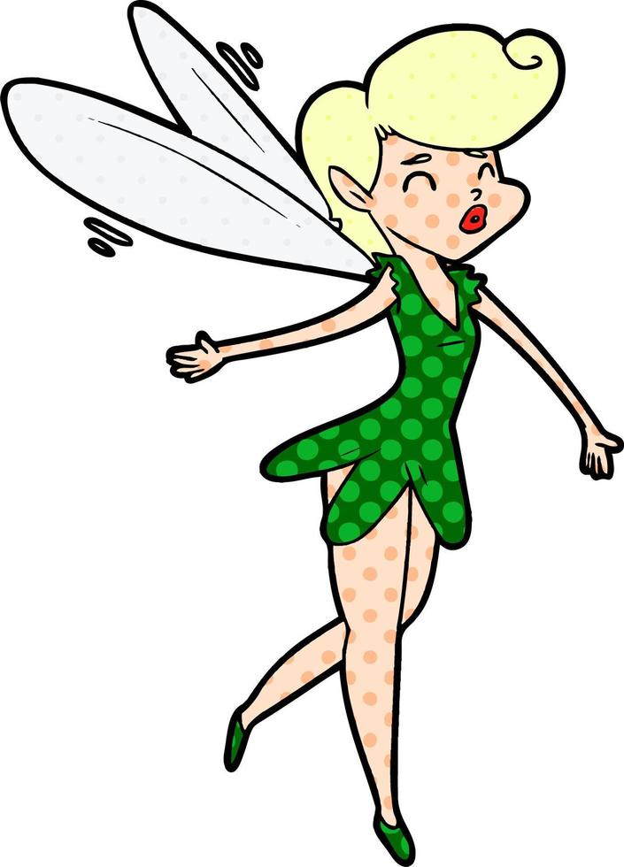 cartoon doodle character fairy vector