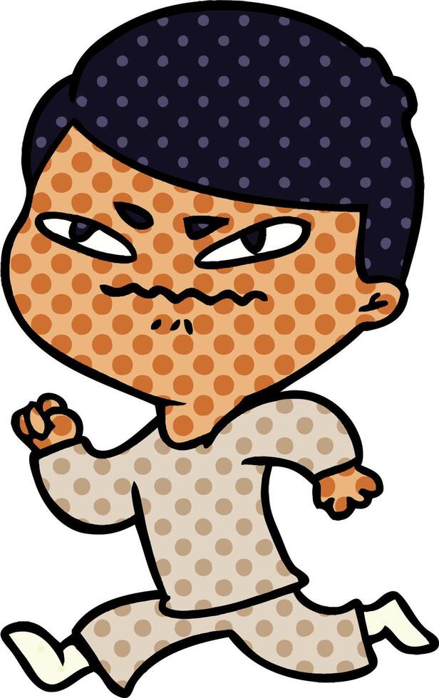 cartoon angry man vector