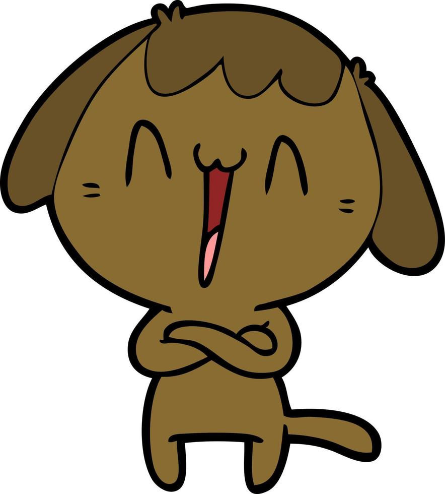 perro de dibujos animados lindo vector