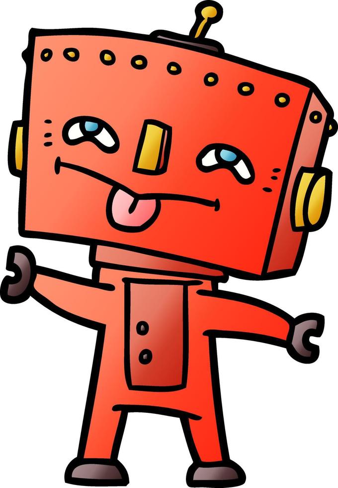 Vector cartoon robot
