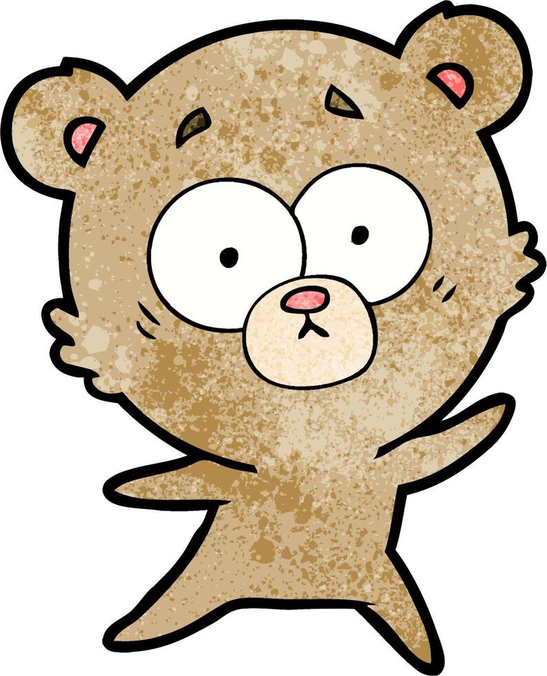 anxious bear cartoon vector