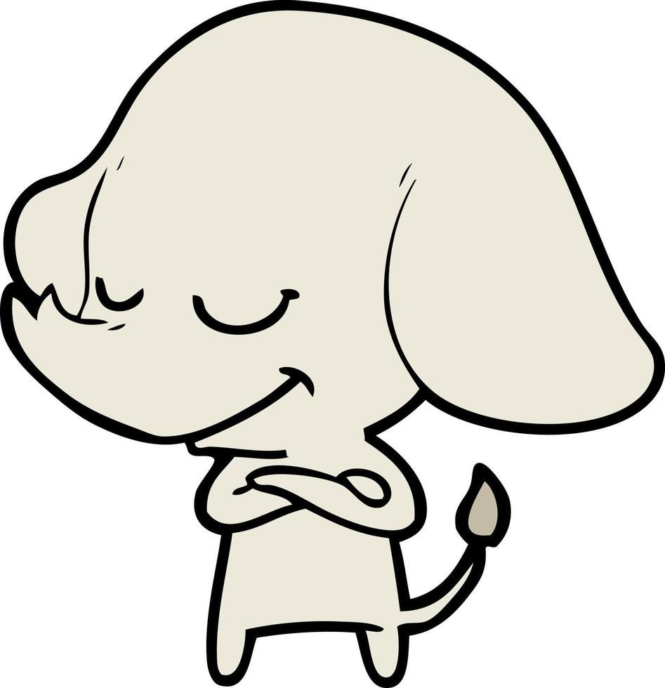 Vector elephant character in cartoon style