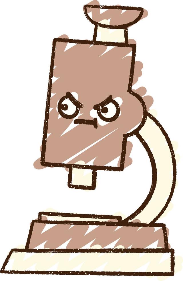 Microscope Chalk Drawing vector