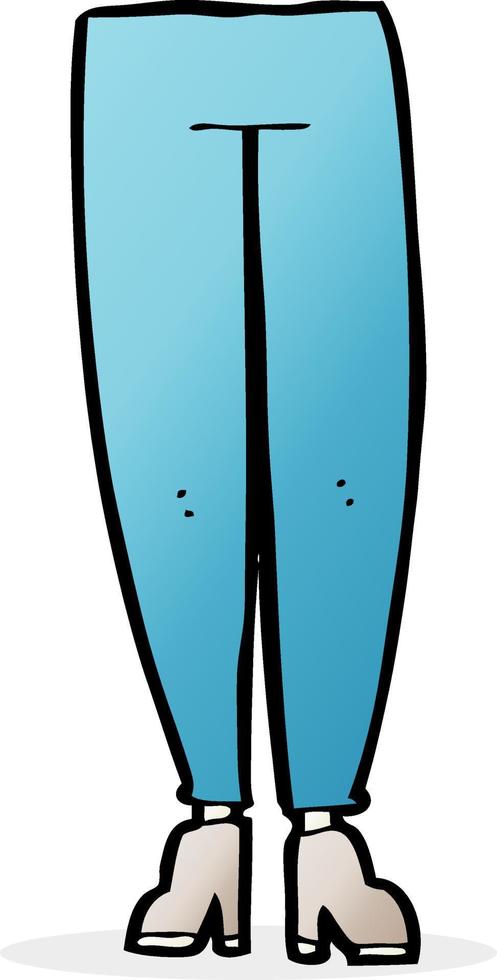 cartoon female legs vector