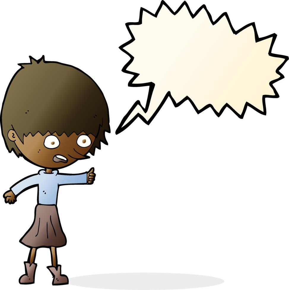 cartoon woman stressing out with speech bubble vector