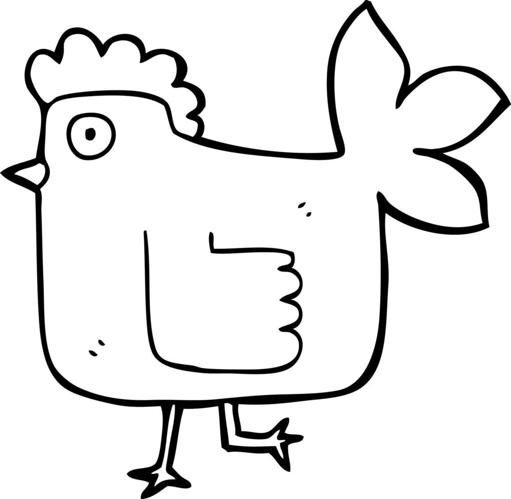 line drawing chicken 19856155 Vector Art at Vecteezy