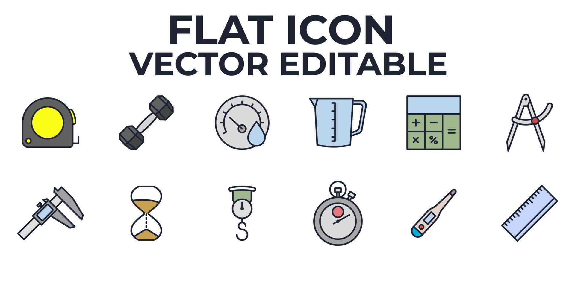 measuring set icon symbol template for graphic and web design collection logo vector illustration
