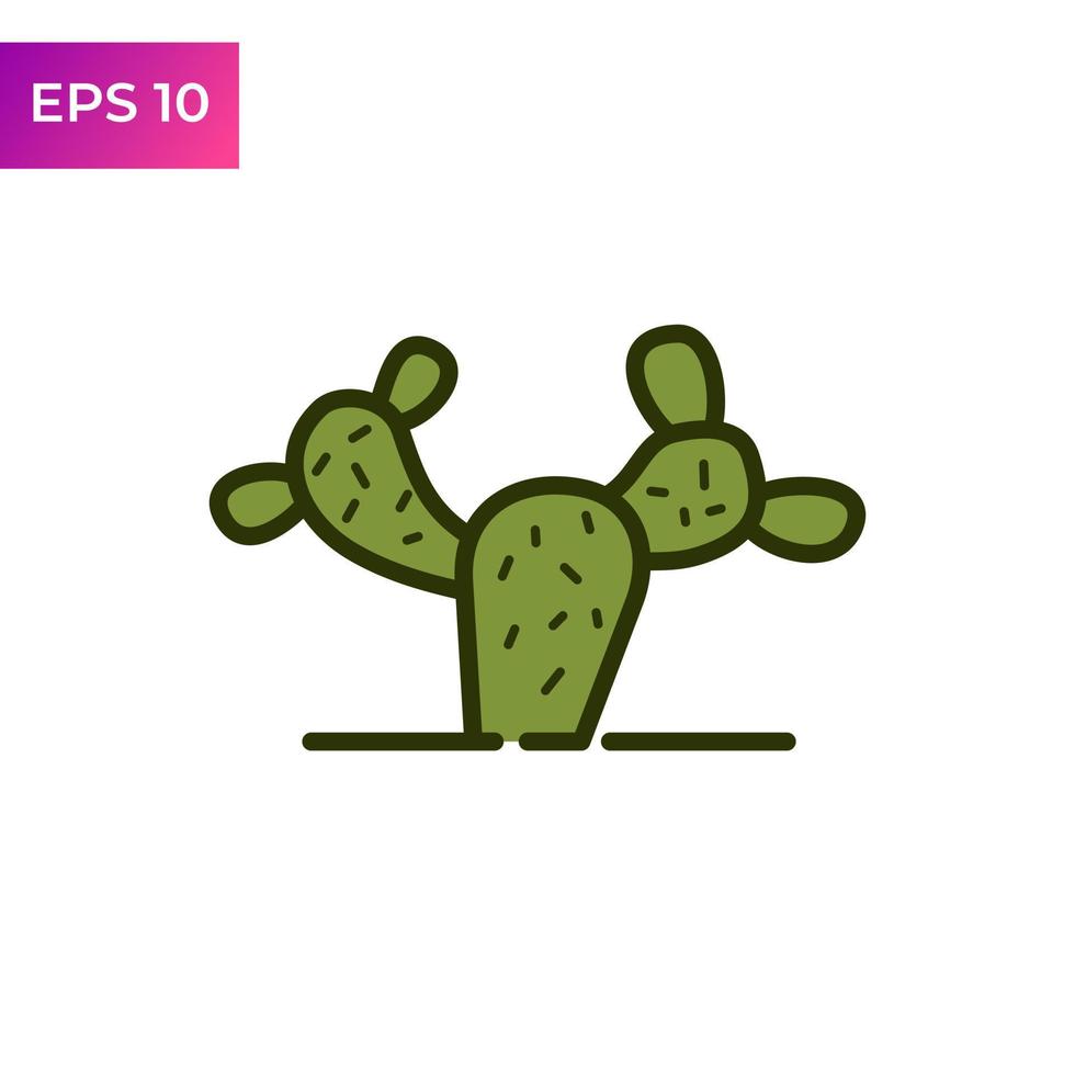 color de plantilla de icono de cactus editable. símbolo de cacto saguaro signo vectorial aislado sobre fondo blanco. ilustración de vector de logotipo simple para diseño gráfico y web.