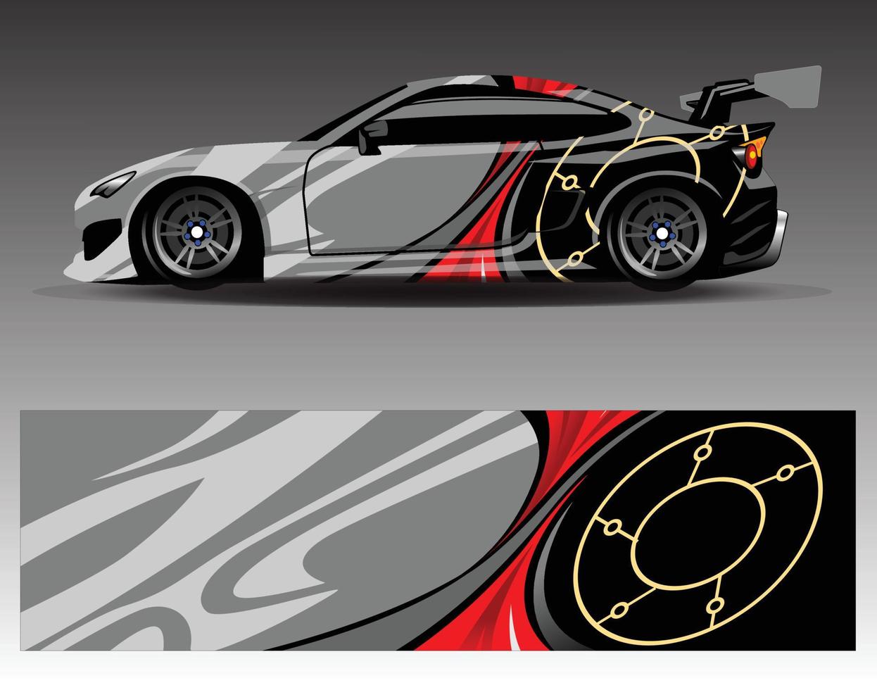 etiqueta engomada del vinilo del abrigo del vector del gráfico de la etiqueta del coche. diseños de rayas abstractas gráficas para vehículos de carreras