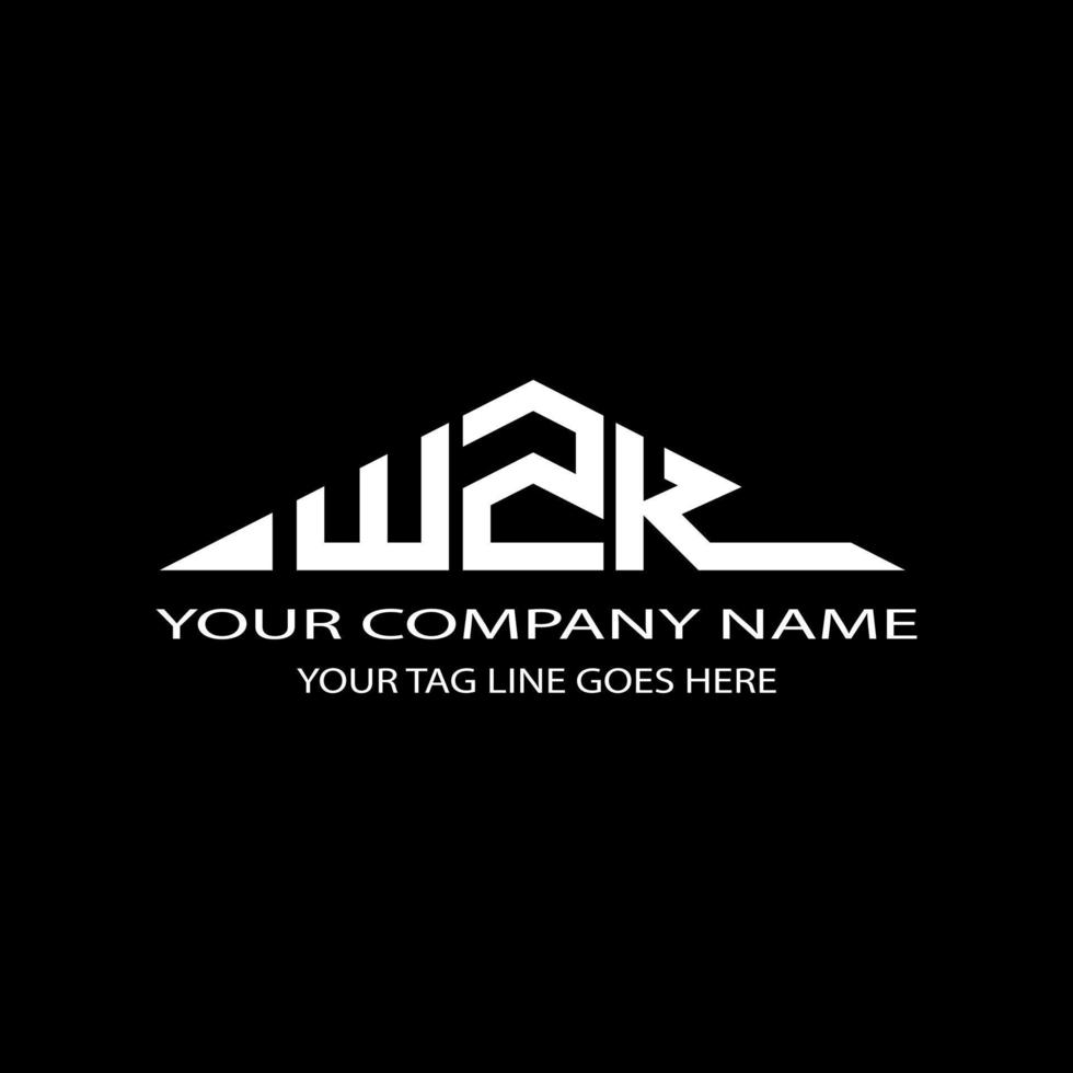 Diseño creativo del logotipo de la letra wzk con gráfico vectorial vector