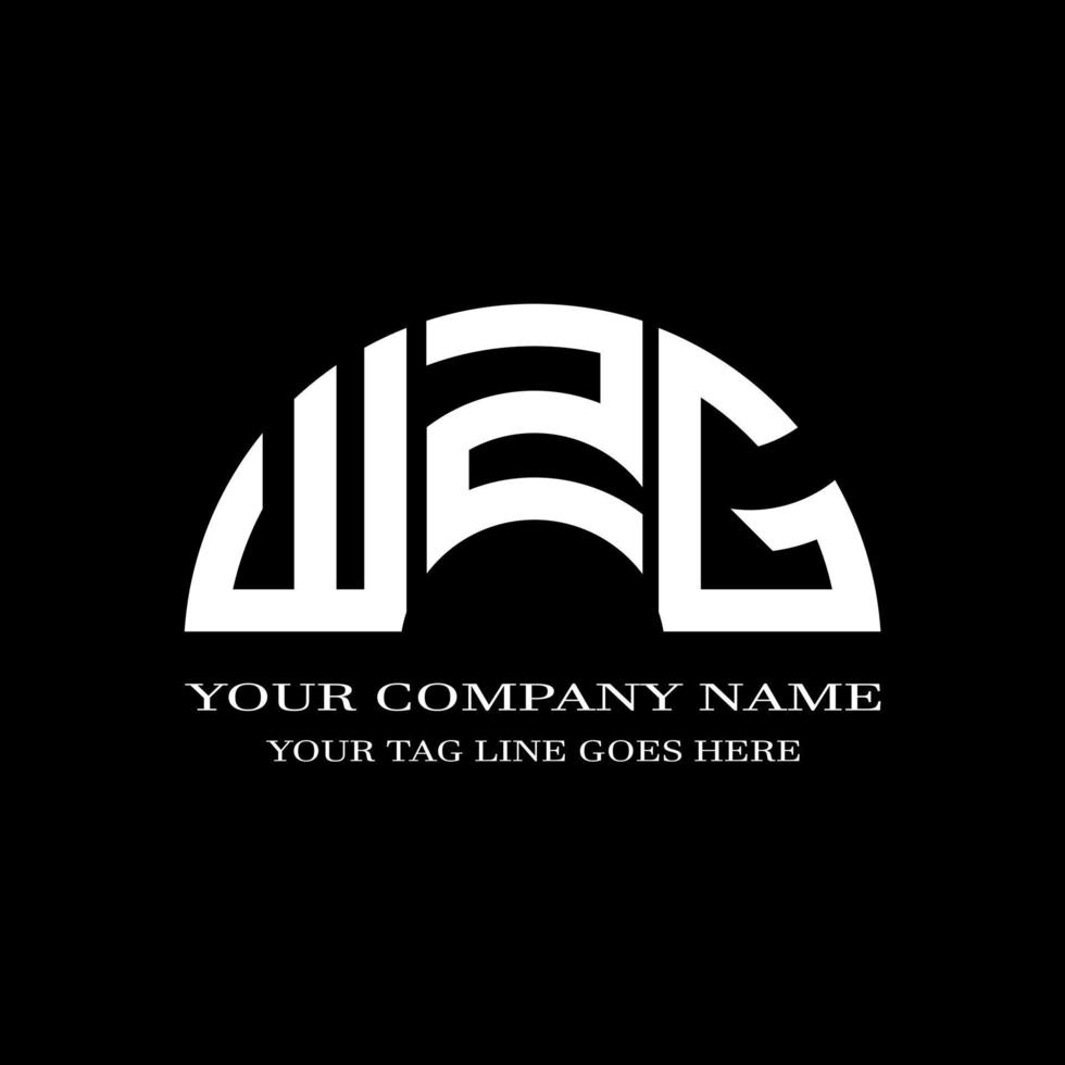 WZG letter logo creative design with vector graphic