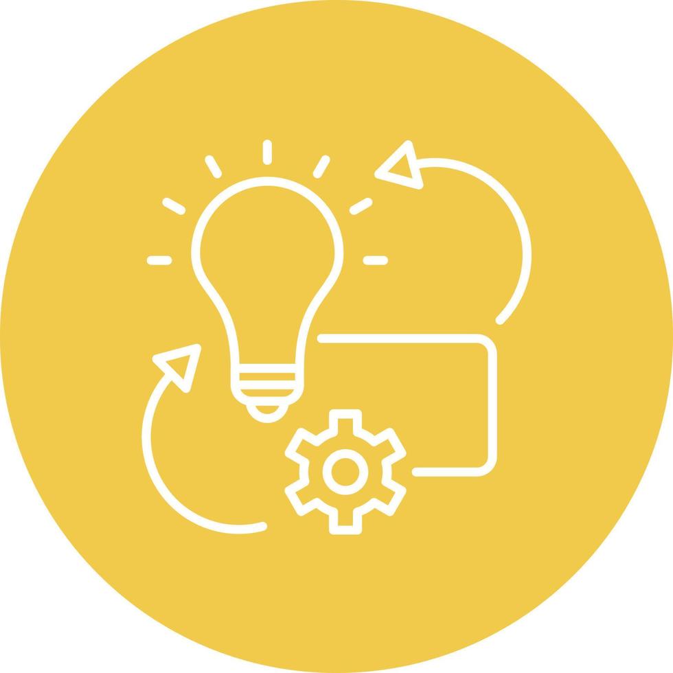 Project Implementation Line Circle Background Icon vector