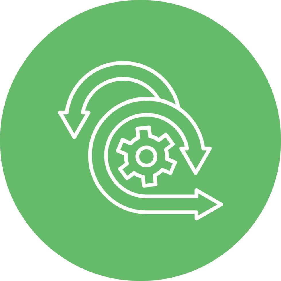 Scrum Line Circle Background Icon vector