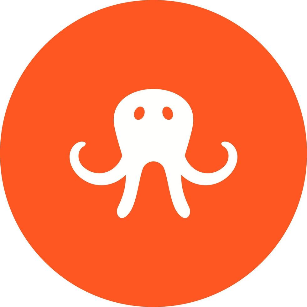 pulpo cara circulo antecedentes icono vector