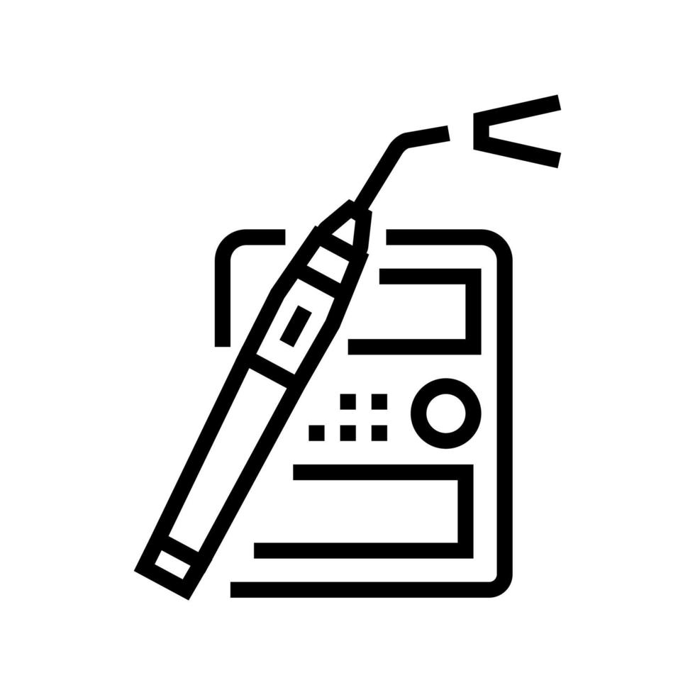 dentist equipment line icon vector illustration