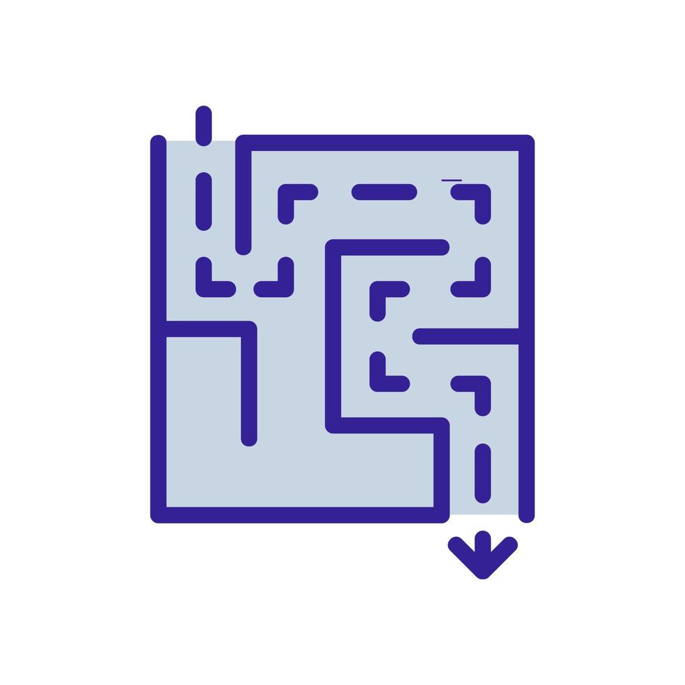 paving right path in maze icon vector outline illustration