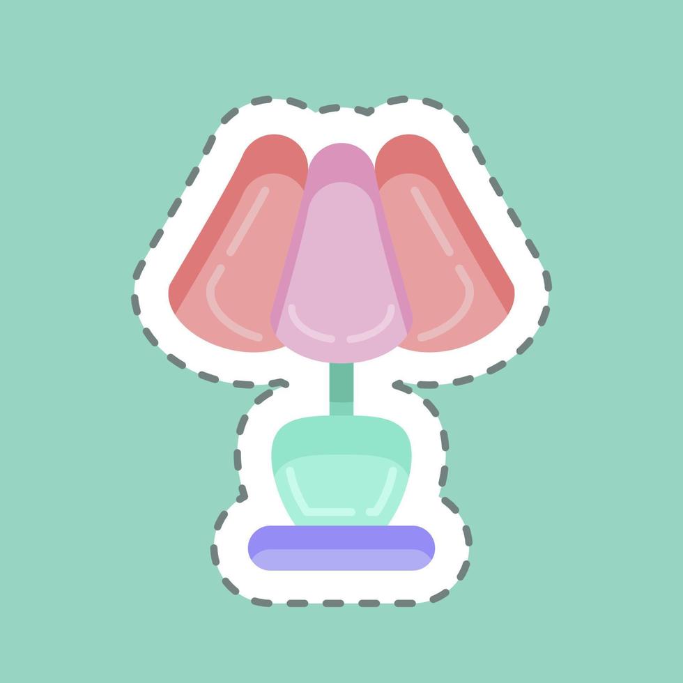 Sticker line cut Table Lamps. suitable for House symbol. simple design editable. design template vector. simple illustration vector