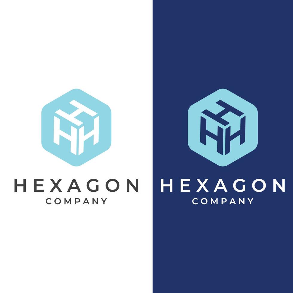 Logo box hexagon or cube and technology hexagon logo creative simple logo.By using modern template vector illustration editing.