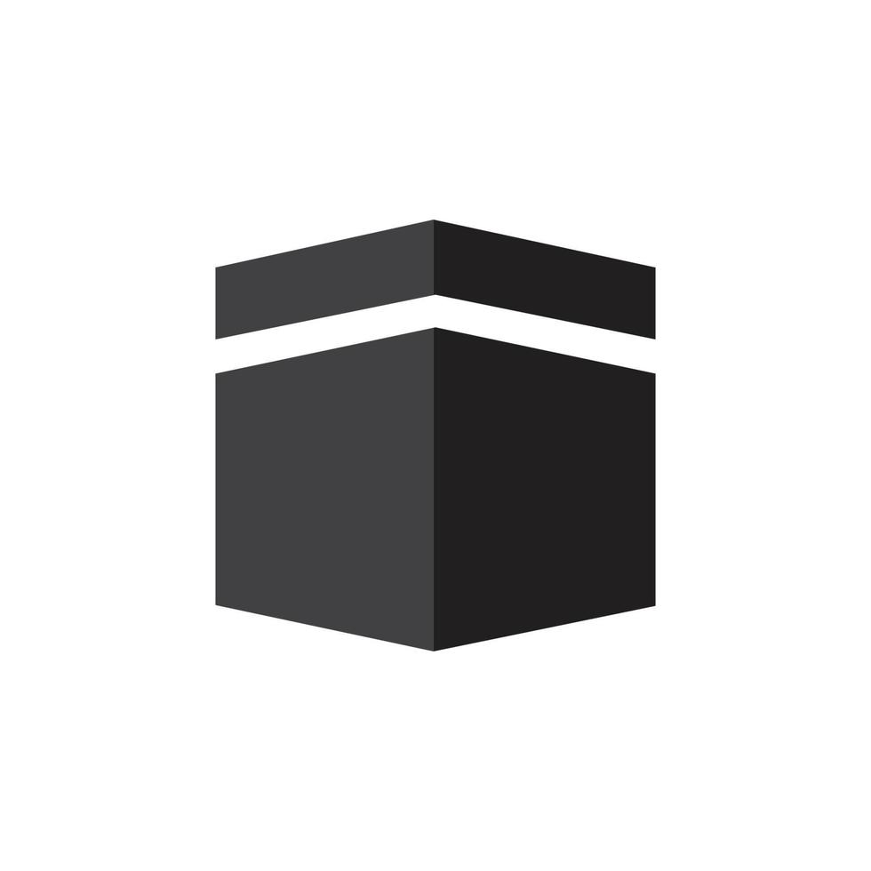 The Holy Kaaba flat vector icon. Kaba logo isolated on white background