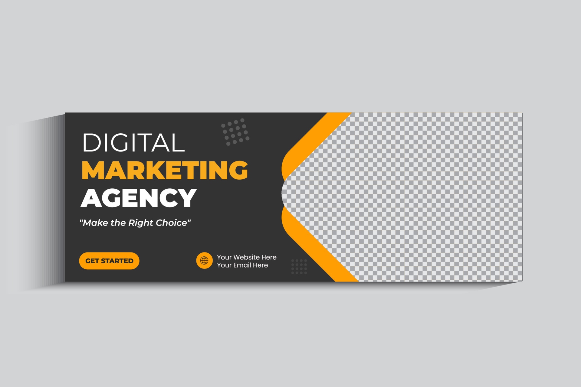 Digital marketing agency social media cover template 19856706 Vector ...