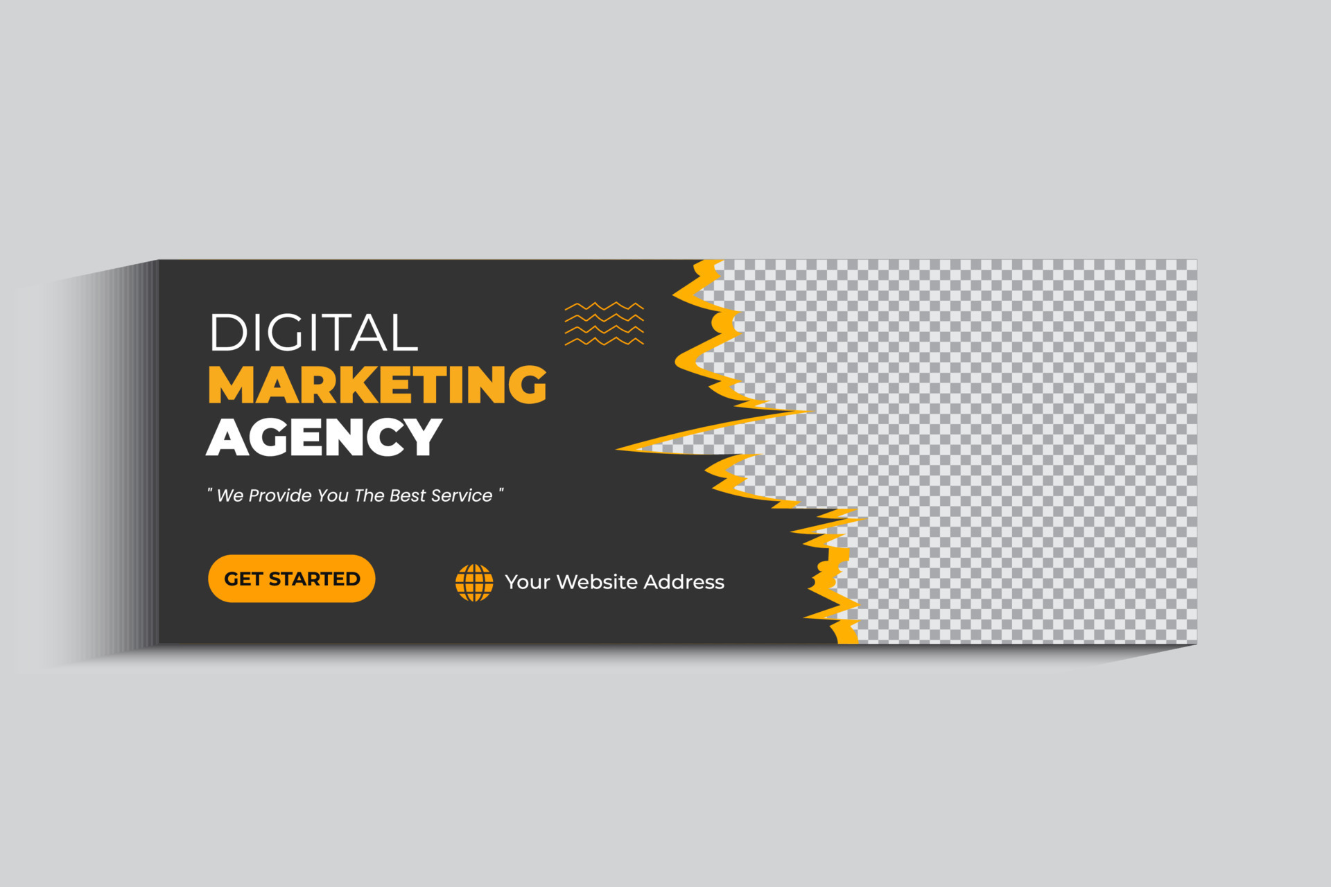 Digital marketing agency social media cover template 19856710 Vector