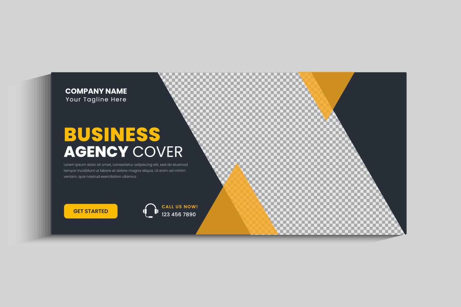 Digital marketing agency social media cover template vector