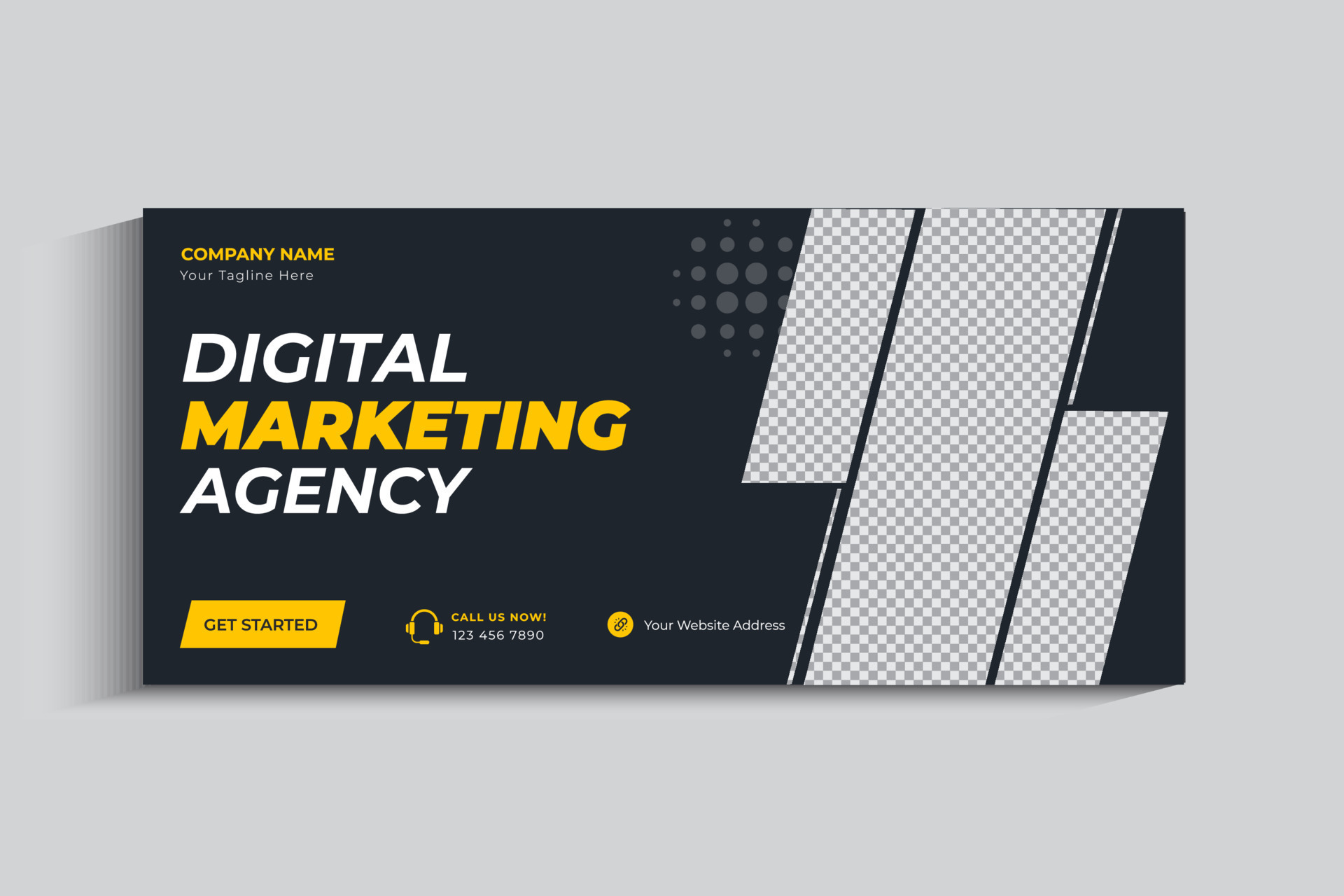 Digital marketing agency social media cover template 19856714 Vector ...