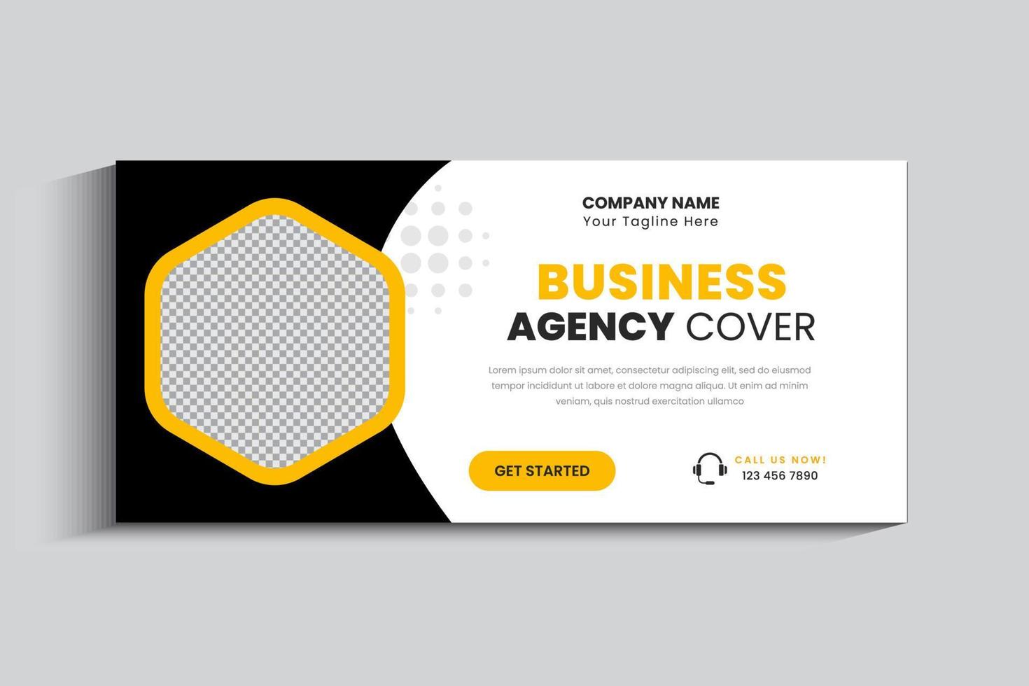 Digital marketing agency social media cover template vector